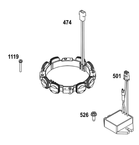 Alternator Group Diagram and Parts List for 356777-0048-B5 200000 - 399999 Briggs and Stratton Engine